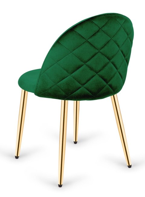 Krzesło tapicerowane GLORIA GREEN VELVET GOLD Krzesło tapicerowane GLORIA GREEN VELVET GOLD