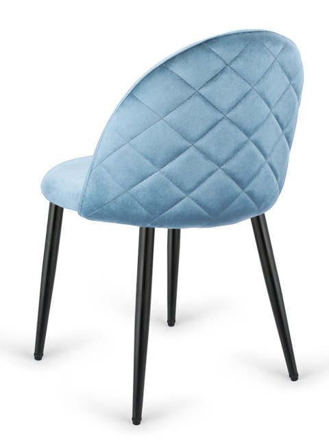 Krzesło tapicerowane GLORIA LIGHT BLUE VELVET Krzesło tapicerowane GLORIA LIGHT BLUE VELVET