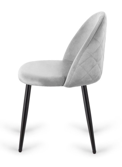 Krzesło tapicerowane GLORIA LIGHT GREY VELVET Krzesło tapicerowane GLORIA LIGHT GREY VELVET