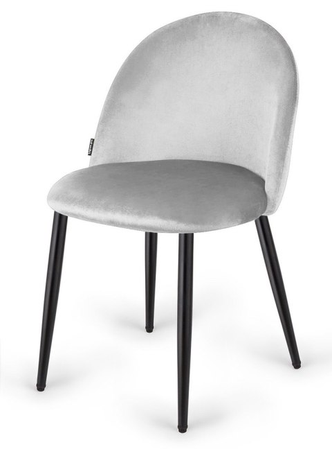 Krzesło tapicerowane GLORIA LIGHT GREY VELVET Krzesło tapicerowane GLORIA LIGHT GREY VELVET