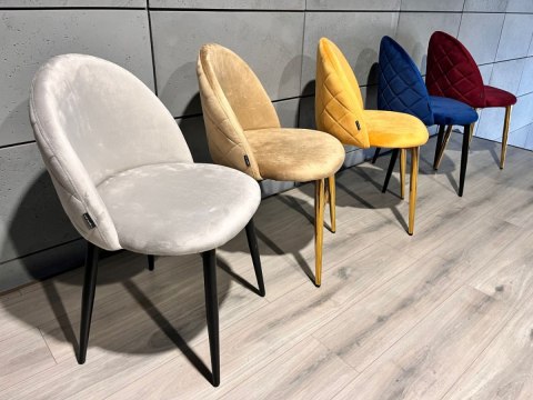 Krzesło tapicerowane GLORIA LIGHT GREY VELVET Krzesło tapicerowane GLORIA LIGHT GREY VELVET