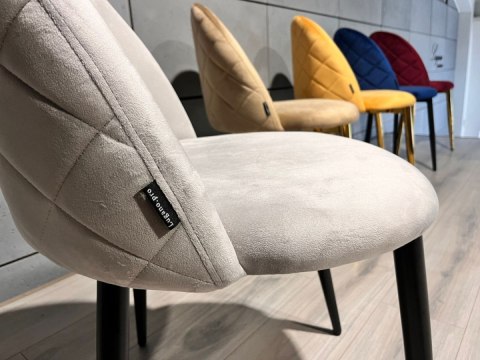 Krzesło tapicerowane GLORIA LIGHT GREY VELVET Krzesło tapicerowane GLORIA LIGHT GREY VELVET