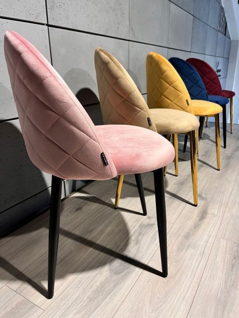 Krzesło tapicerowane GLORIA PINK VELVET Krzesło tapicerowane GLORIA PINK VELVET