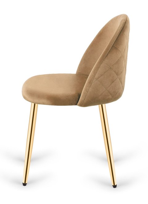 Krzesło tapicerowane GLORIA SAND VELVET GOLD Krzesło tapicerowane GLORIA SAND VELVET GOLD