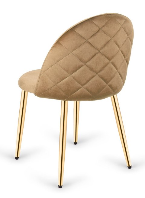 Krzesło tapicerowane GLORIA SAND VELVET GOLD Krzesło tapicerowane GLORIA SAND VELVET GOLD