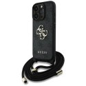 Guess 4G Big Logo Cord Strap Crossbody - Etui do iPhone 16 Pro (czarny)