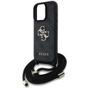 Guess 4G Big Logo Cord Strap Crossbody - Etui do iPhone 16 Pro (czarny)