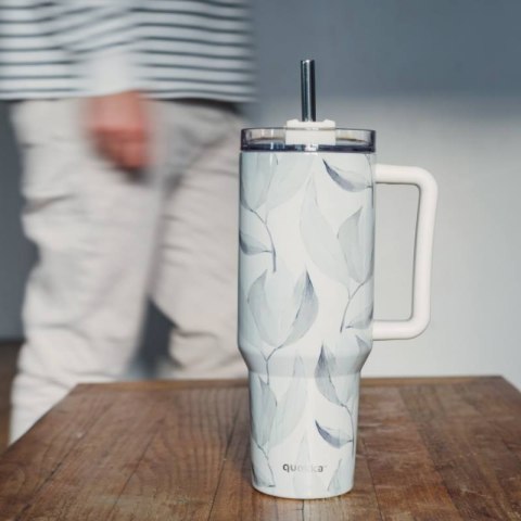 Quokka Stream - Kubek termiczny ze stali nierdzewnej 1200 ml ze słomką (Cotton) Quokka Stream - Kubek termiczny ze stali nierdzewnej 1200 ml ze słomką (Cotton)