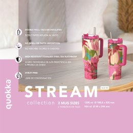 Quokka Stream - Kubek termiczny ze stali nierdzewnej 1200 ml ze słomką (Matcha)