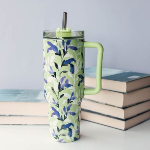 Quokka Stream - Kubek termiczny ze stali nierdzewnej 1200 ml ze słomką (Matcha) Quokka Stream - Kubek termiczny ze stali nierdzewnej 1200 ml ze słomką (Matcha)