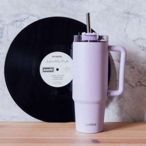 Quokka Stream - Kubek termiczny ze stali nierdzewnej 950 ml ze słomką (Purple) Quokka Stream - Kubek termiczny ze stali nierdzewnej 950 ml ze słomką (Purple)