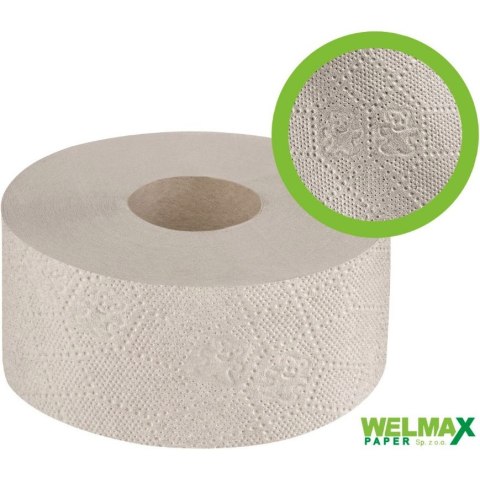 Papier toaletowy JUMBO szary(12szt) 120m makulatura 1 warstwa PJS1120 WELMAX Papier toaletowy JUMBO szary(12szt) 120m makulatura 1 warstwa PJS1120 WELMAX