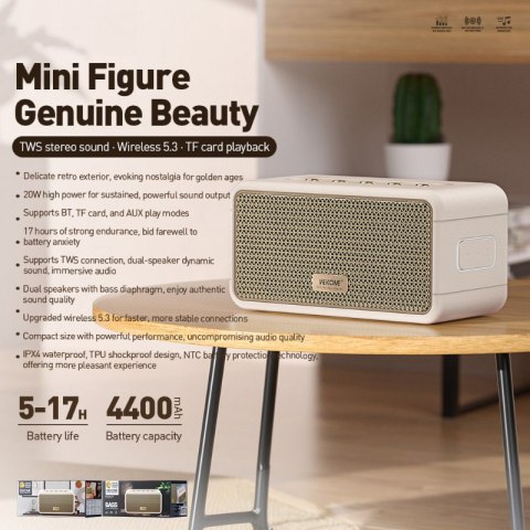WEKOME Beluga D9 Chiyvh - Bezprzewodowy głośnik Bluetooth V5.3 (Biały) WEKOME Beluga D9 Chiyvh - Bezprzewodowy głośnik Bluetooth V5.3 (Biały)