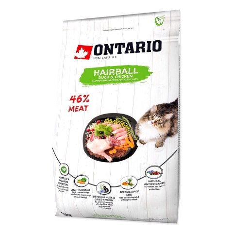 ONTARIO Cat Hairball 2kg/ Pokarm dla kotów odkłaczający (213-10125) ONTARIO Cat Hairball 2kg/ Pokarm dla kotów odkłaczający (213-10125)