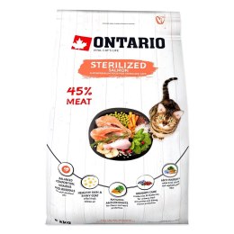 ONTARIO Cat Sterilised Salmon 2kg / Pokarm dla kotów sterylizowanych łosoś (213-10775)