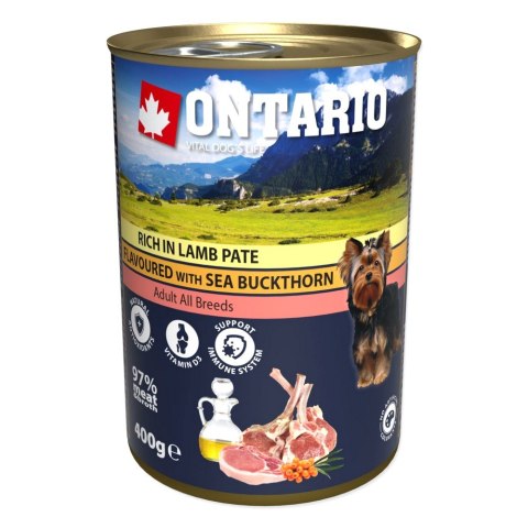 ONTARIO PATE jagniecina z rokitnikiem 400g puszka dla psa (214-21162)