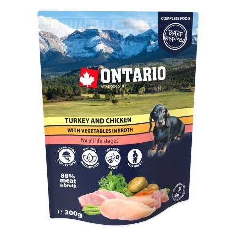 ONTARIO Saszetka Indyk i kurczak z warzywami w bulionie 300g (214-3338) ONTARIO Saszetka Indyk i kurczak z warzywami w bulionie 300g (214-3338)