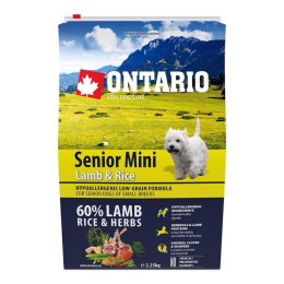 ONTARIO Senior Mini Lamb & Rice 2,25kg / Dla starszych psów małych ras z Jagnięciną i ryżem 2,25kg (214-11195)