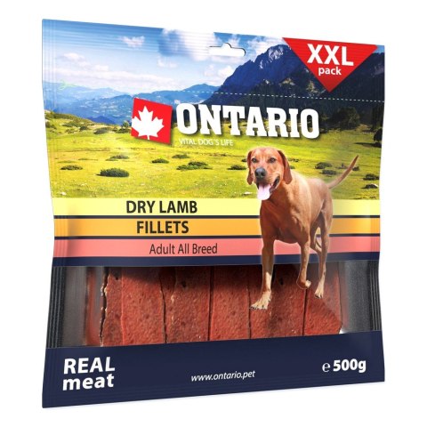 ONTARIO Snack Dry Lamb Fillet 500g / Ontario przysmak dla psów suszone filety z jagnięciny 500g (214-5044) ONTARIO Snack Dry Lamb Fillet 500g / Ontario przysmak dla psów suszone filety z jagnięciny 500g (214-5044)