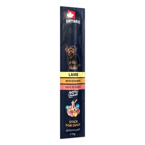 ONTARIO Stick for dogs lamb 15g -ONTARIO kabanosy dla psów 15g jagnięcina (214-5811)