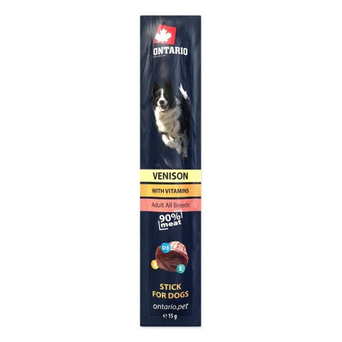 ONTARIO Stick for dogs venison 15g - ONTARIO kabanosy dla psów 15g dziczyzna (214-5806) ONTARIO Stick for dogs venison 15g - ONTARIO kabanosy dla psów 15g dziczyzna (214-5806)