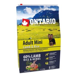 Ontario Adult Mini Lamb & Rice 2,25kg / Dla dorosłych psów małych ras Jagnięcina z ryżem 2,25kg (214-10595)