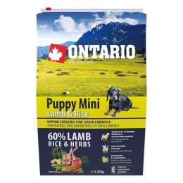 Ontario Puppy Mini Lamb & Rice 2,25kg / Dla szczeniąt małych ras z Jagnięciną i ryżem 2,25kg (214-10195)