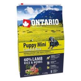 Ontario Puppy Mini Lamb & Rice 2,25kg / Dla szczeniąt małych ras z Jagnięciną i ryżem 2,25kg (214-10195)