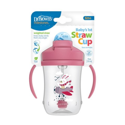 TC91011 KUBEK PIERWSZA SŁOMKA 270 ML RÓŻOWY KRÓLIK 6+ TC91011 KUBEK PIERWSZA SŁOMKA 270 ML RÓŻOWY KRÓLIK 6+