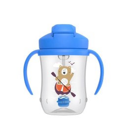 TC91012 KUBEK PIERWSZA SŁOMKA 270 ML NIEBIESKI NIEDŹWIEDŹ 6+