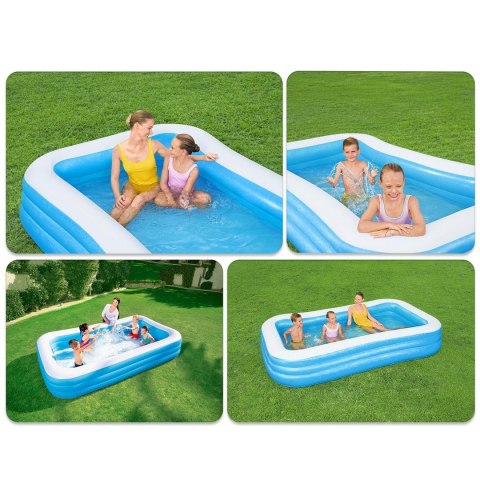 Basen dmuchany rodzinny 305 x 183 x 56 cm 3w1 Bestway 54009 Basen dmuchany rodzinny 305 x 183 x 56 cm 3w1 Bestway 54009