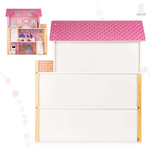 Domek dla lalek różowy drewniany LULILO Tulipo 70cm