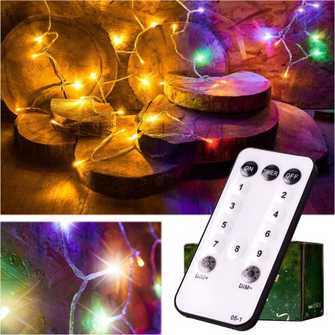 Lampki LED łańcuch lampki choinkowe 10m 100LED z pilotem ślub wesele Lampki LED łańcuch lampki choinkowe 10m 100LED z pilotem ślub wesele