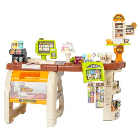 WOOPIE Sklep Supermarket Wózek Kasa Ruchome Elementy + 65 akc. WOOPIE Sklep Supermarket Wózek Kasa Ruchome Elementy + 65 akc.