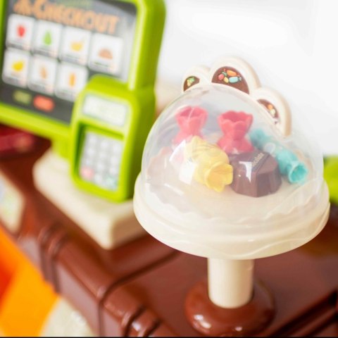 WOOPIE Sklep Supermarket Wózek Kasa Ruchome Elementy + 65 akc. WOOPIE Sklep Supermarket Wózek Kasa Ruchome Elementy + 65 akc.