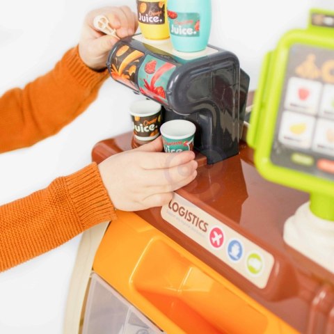 WOOPIE Sklep Supermarket Wózek Kasa Ruchome Elementy + 65 akc. WOOPIE Sklep Supermarket Wózek Kasa Ruchome Elementy + 65 akc.