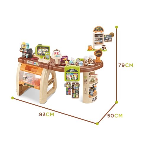 WOOPIE Sklep Supermarket Wózek Kasa Ruchome Elementy + 65 akc. WOOPIE Sklep Supermarket Wózek Kasa Ruchome Elementy + 65 akc.