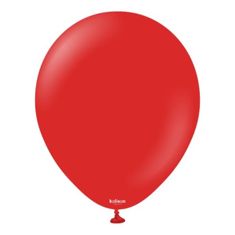 Balony lateksowe Kalisan Red, czerwony 12cm, 100 szt.