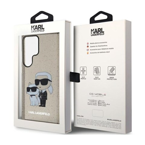 Karl Lagerfeld IML Glitter Karl & Choupette - Etui Samsung Galaxy S24 Ultra (czarny) Karl Lagerfeld IML Glitter Karl & Choupette - Etui Samsung Galaxy S24 Ultra (czarny)
