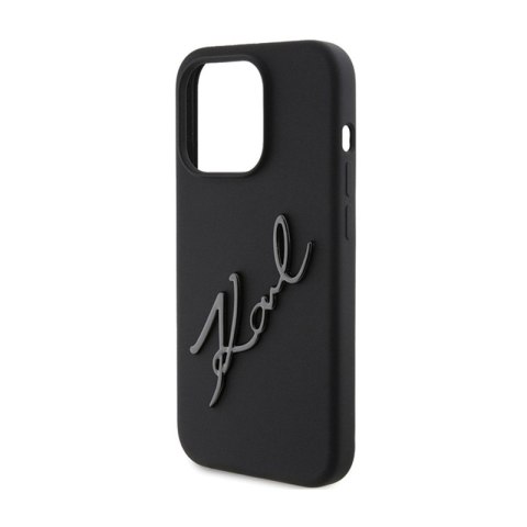 Karl Lagerfeld Silicone Karl Script - Etui iPhone 15 Pro (czarny) Karl Lagerfeld Silicone Karl Script - Etui iPhone 15 Pro (czarny)