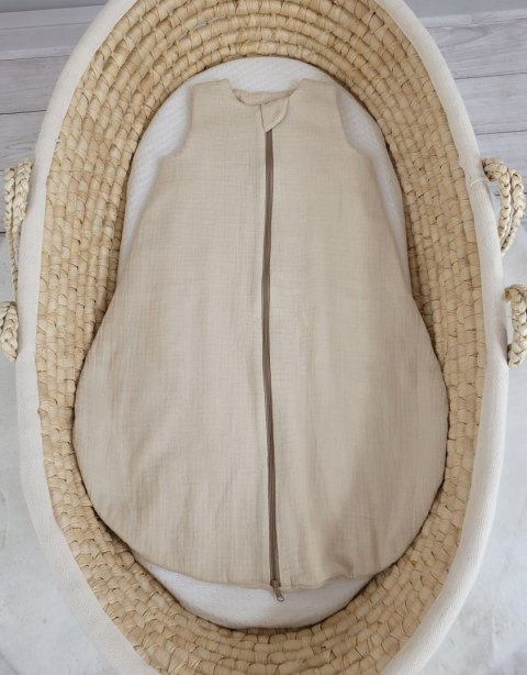 Muślinowy śpiworek dla dzieci zaokrąglony NEWBORN 0-6 mcy TOG 1.0 - cream Muślinowy śpiworek dla dzieci zaokrąglony NEWBORN 0-6 mcy TOG 1.0 - cream