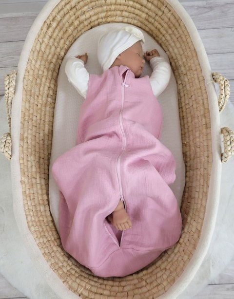 Muślinowy śpiworek dla dzieci zaokrąglony NEWBORN 0-6 mcy TOG 1.0 - pastel pink Muślinowy śpiworek dla dzieci zaokrąglony NEWBORN 0-6 mcy TOG 1.0 - pastel pink