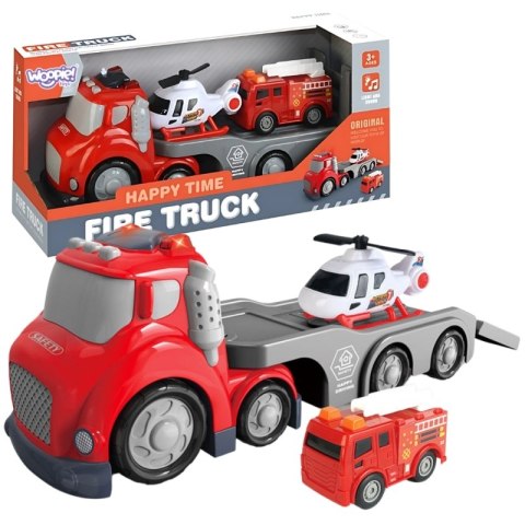 WOOPIE Czerwona Laweta Straży Pożarnej City Truck Efekty Dźwiękowe i Świetlne WOOPIE Czerwona Laweta Straży Pożarnej City Truck Efekty Dźwiękowe i Świetlne