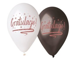 Balony lateksowe, Gratulacje, 33 cm, 5 szt.