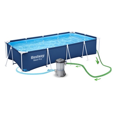 Basen ogrodowy stelażowy 400 x 211 x 81 cm 15w1 Bestway 56405N Basen ogrodowy stelażowy 400 x 211 x 81 cm 15w1 Bestway 56405N