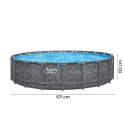 Basen ogrodowy stelażowy 671 x 132 cm 11w1 Bestway 561JZ
