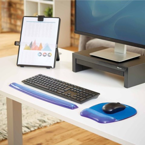 Podkładka żelowa przed klawiaturę CRYSTAL niebieska 9113709 FELLOWES Podkładka żelowa przed klawiaturę CRYSTAL niebieska 9113709 FELLOWES