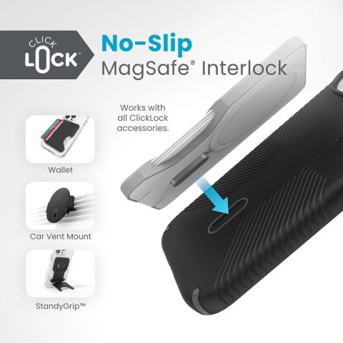 Speck Presidio2 Grip ClickLock & MagSafe - Etui iPhone 16e / iPhone 15 / iPhone 14 / iPhone 13 (Black) Speck Presidio2 Grip ClickLock & MagSafe - Etui iPhone 16e / iPhone 15 / iPhone 14 / iPhone 13 (Black)