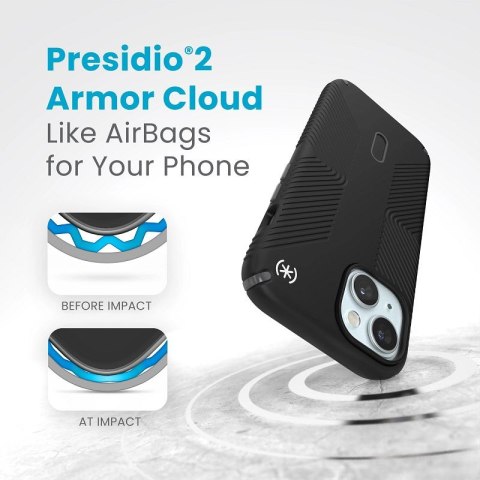 Speck Presidio2 Grip ClickLock & MagSafe - Etui iPhone 16e / iPhone 15 / iPhone 14 / iPhone 13 (Black) Speck Presidio2 Grip ClickLock & MagSafe - Etui iPhone 16e / iPhone 15 / iPhone 14 / iPhone 13 (Black)