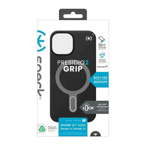 Speck Presidio2 Grip ClickLock & MagSafe - Etui iPhone 16e / iPhone 15 / iPhone 14 / iPhone 13 (Black) Speck Presidio2 Grip ClickLock & MagSafe - Etui iPhone 16e / iPhone 15 / iPhone 14 / iPhone 13 (Black)